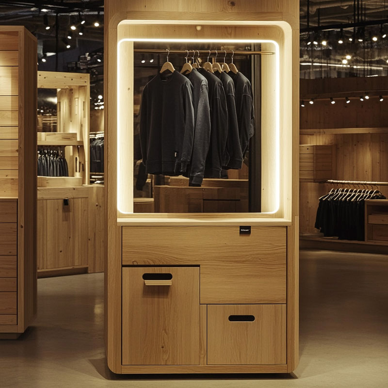 Solid Wood Clothing Cabinet